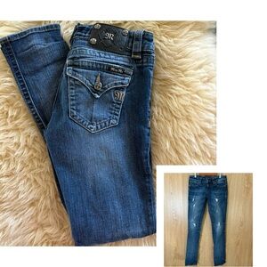 Miss Me Women's Classic Blue Boyfriend Ankle Jeans